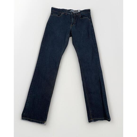 Volcom Vorta Jeans Mens 32 Dark Blue Slim Straight Stretch Denim Skater (A7) - Picture 1 of 8